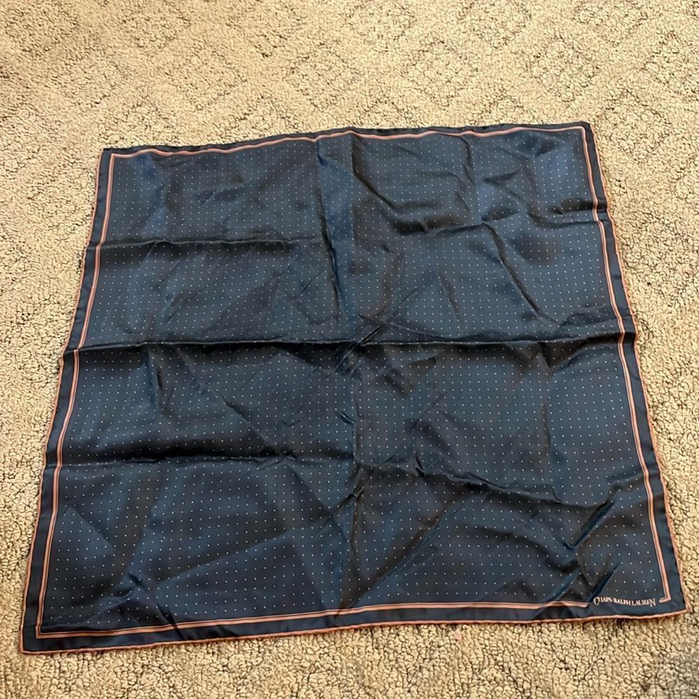 Chaps Ralph Lauren Gray Square Scarf | 18" x 19"